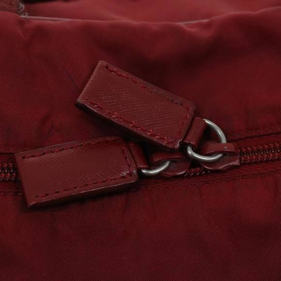 PRADA Boston Bag Nylon 2way Red Auth 51471 - Picture 9 of 16